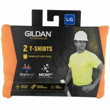GILDAN BRANDED APPAREL SRL 2PK MED ORG SS T Shirt 1297051